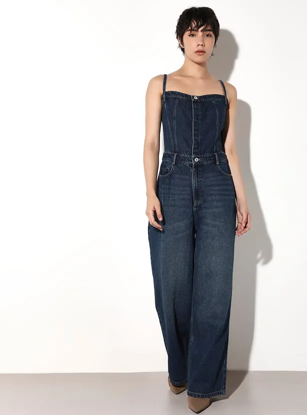 ONLY Washed Denim Jumpsuit